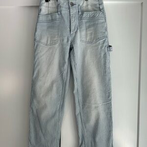 Anthropologie - Pilcro Blue & White Stripe Carpenter Jeans